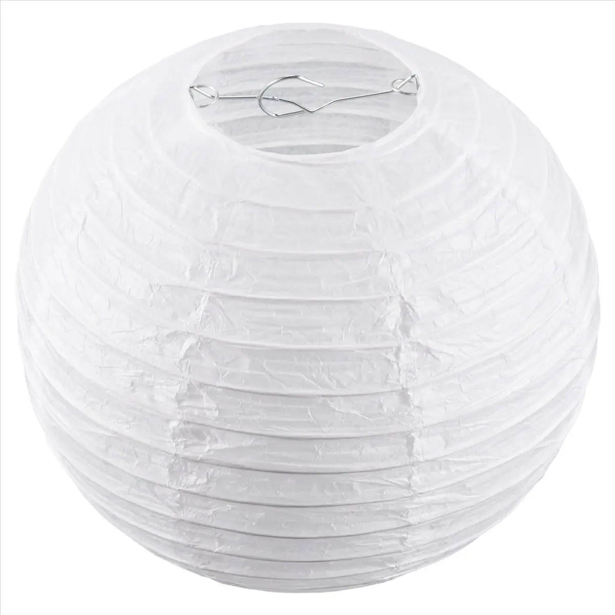 8" Diameter White Chinese-Japanese Paper Lantern with Metal Frame, DIY LED Light Home & Party Decor Light Box (Bulb and Power Cord Not Included), Home Decor