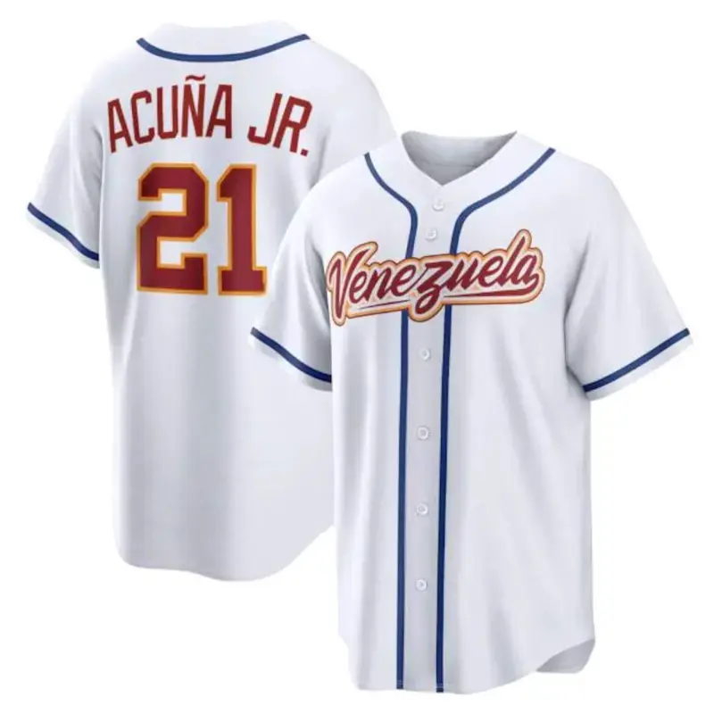 Ronald Acuña Jr. Jersey,Venezuela 2026 World Baseball Classic,White Limited Stitched Shirt