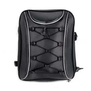 Square Motorcycle Tail Bag, Large Capacity with Reflective Strips, Suitable for Motorcycles and Road Bikes, Durable and Practical Design, Motorcycle Accessories