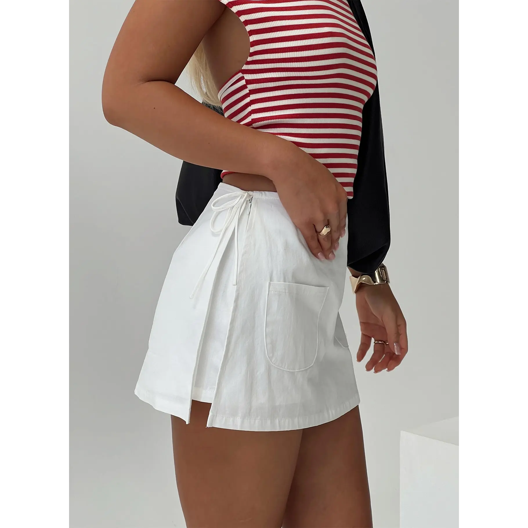Gigi Wrap Skort White