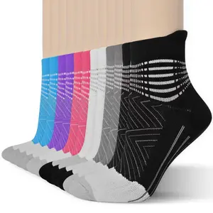 IRAMY Compression Ankle Support Socks for Women, Moisture Wicking & Cushioned for Athletic Support and Plantar Fasciitis Relief (6 Pairs)