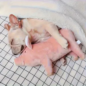 Cute Pig Design Pet Plush Toy, Bite Resistant Interactive Dog Toy, Pet Durable Chew Toy, Dog & Cat Accessories, Dog & Cat Toys