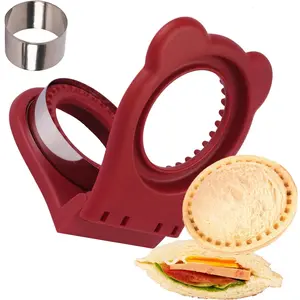 2-in-1 Sandwich Cutter and Sealer - Crustless Sandwich Maker - Cut and Seal - Lunch Box and Bento Box - Sandwich Cutters for Kids