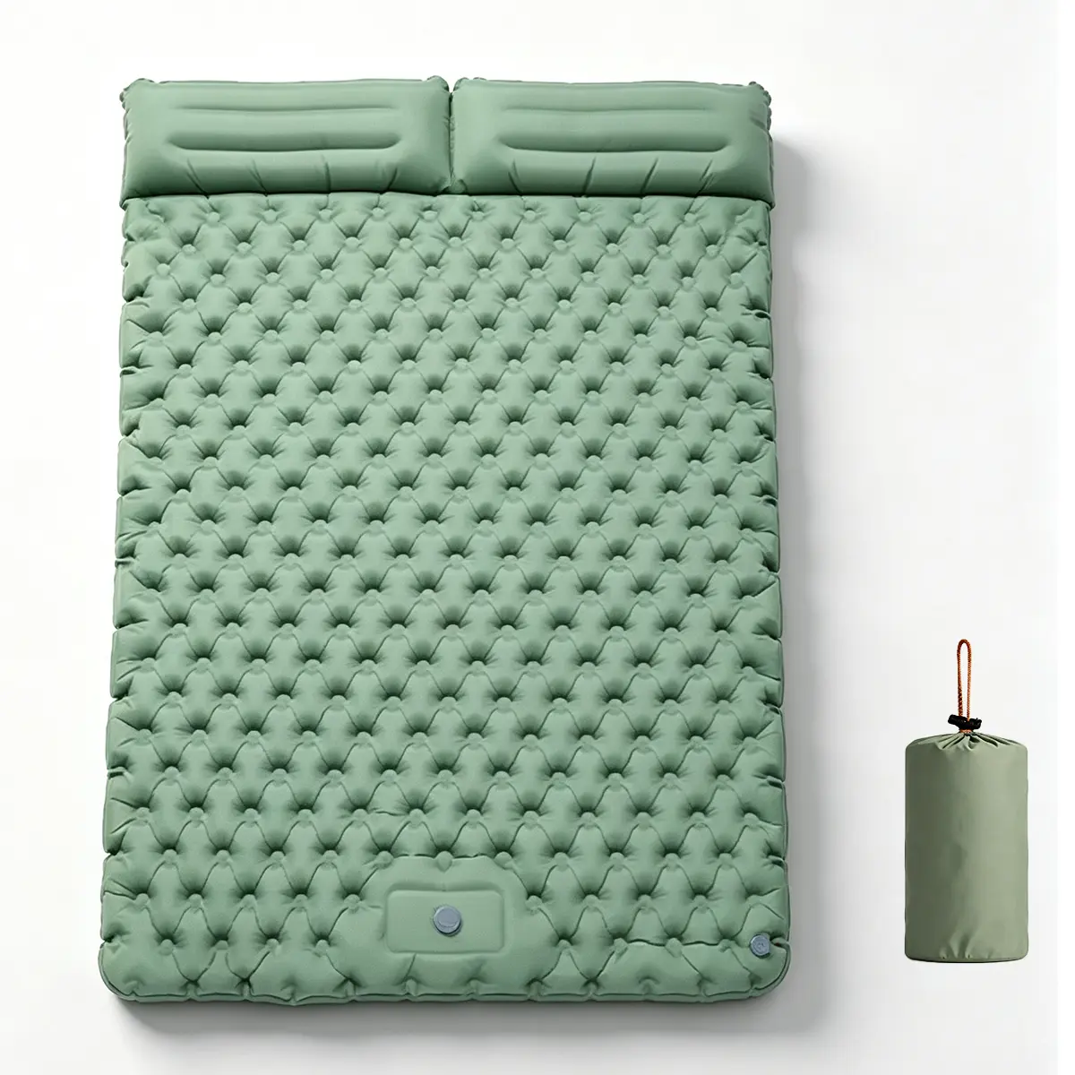 2-Person Multicolor Self-Inflating Camping Sleeping Mat Outdoor Gear, Nylon TPU Air Pad with Built-in Pump, Waterproof Quick-Inflate for Backpacking, Outdoor Gifts