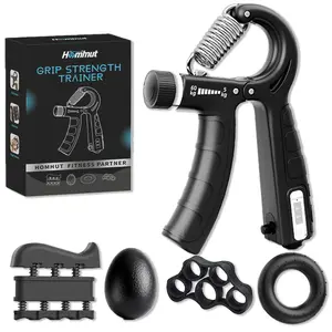 Forearm Trainer & Hand Grip Strengthener 5-in-1 Kit | Vein-Boosting, Adjustable Resistance with Finger Exerciser & Stress Ball