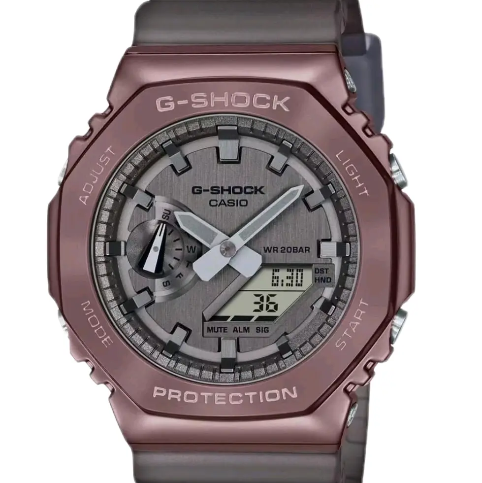 GM2100MF-5A New G Shock Brown Metal covered men' s classic Watch "midnight fog series"