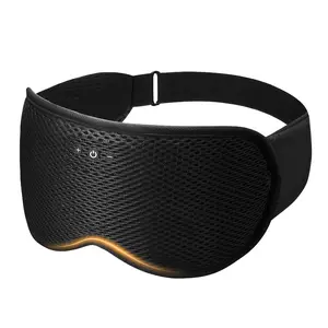 3D Contoured Sleep Mask with Bluetooth Headphones, Eye Mask for Sleep, Sleeping Headphones for Side Sleepers with Ultra-Thin Stereo Speakers for Men, Women, Tech Gifts - Black