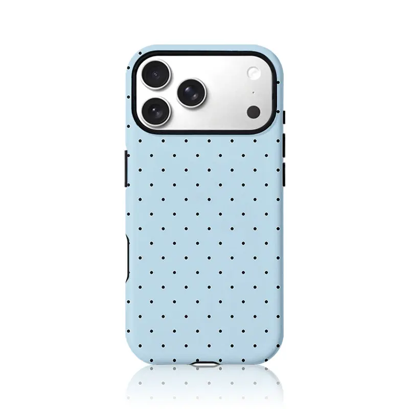 Couple Pink & Blue Polka Dots Phone Case for use with iphone 17 air 16 pro max 15 plus 14 pro 13/12/11 Film 2-in-1 hard shell design phone cases for iphone X/XS XSMAX XR 7/8 PLUS for aesthetic Y2K phone case