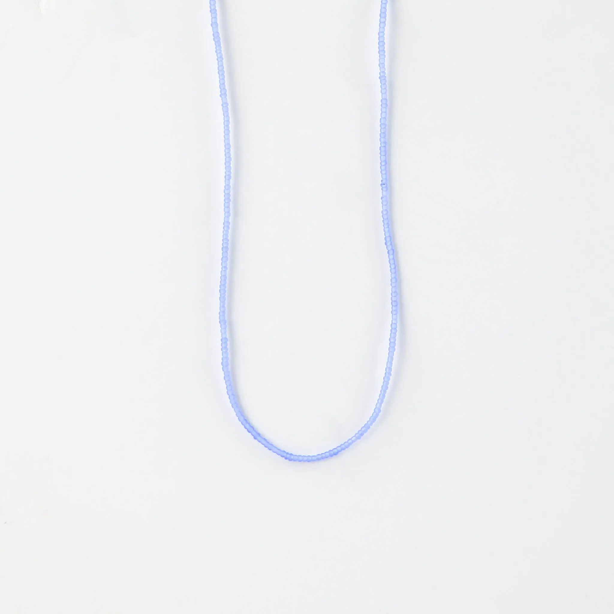 Ka'anapali Frosted Glass Beaded Necklace in Blue