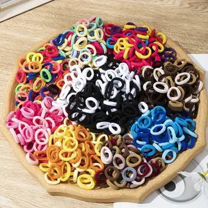 [Colorful Hair Bands] 100pcs Colorful Nylon Elastic Hair Bands | Mixed Colors, Polyester Hair Ties for Ponytails, Small Hair Accessories, Scrunchies for Teens & Older Teens