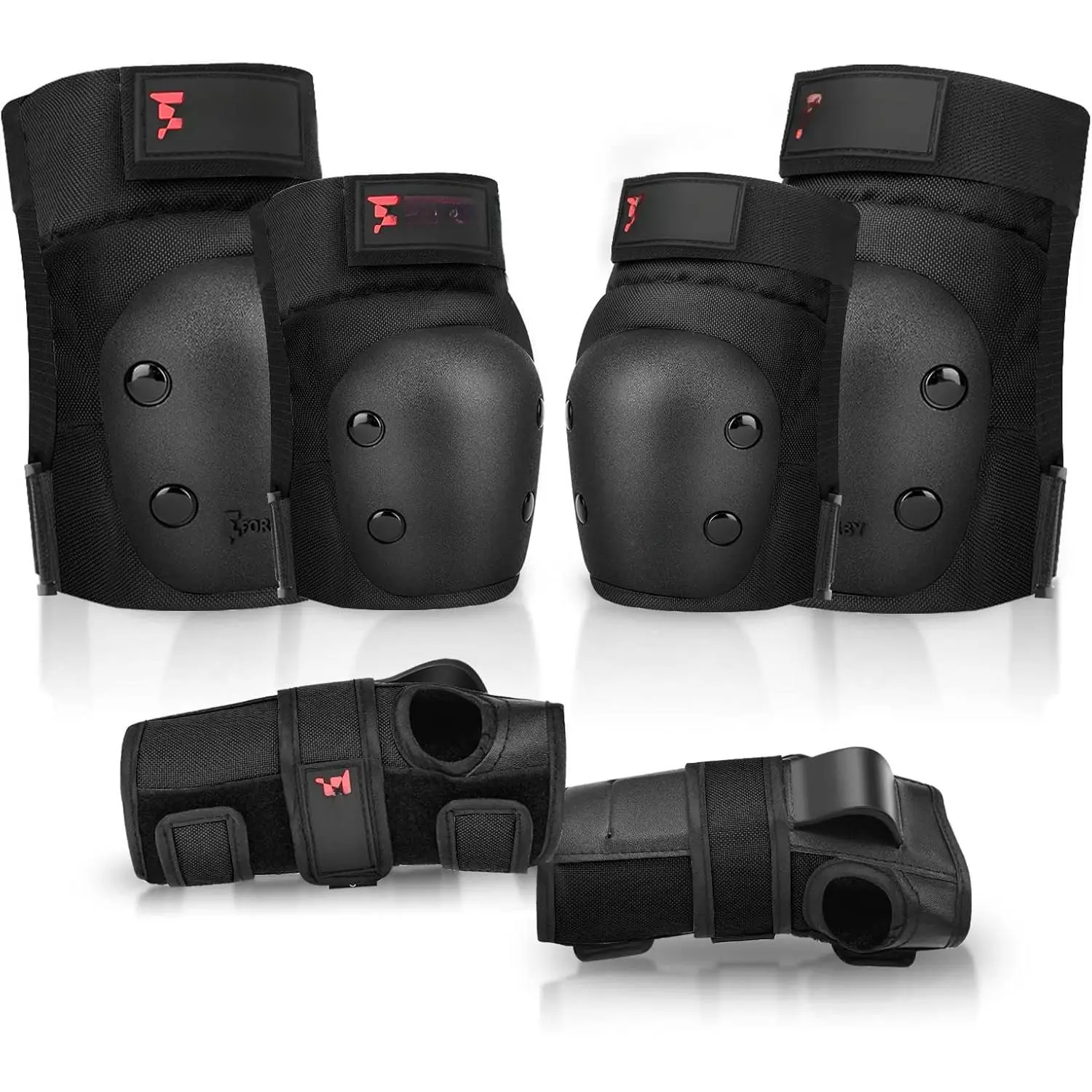 Adult/  Pads Elbow Pads Wrist Guards 6 in 1 Protective Gear Set for Inline Roller Skating Skateboarding Scooter BMX etc.