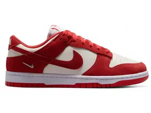 Nike Dunk Low Sail White Metallic Silver Light Crimson (Women's)
