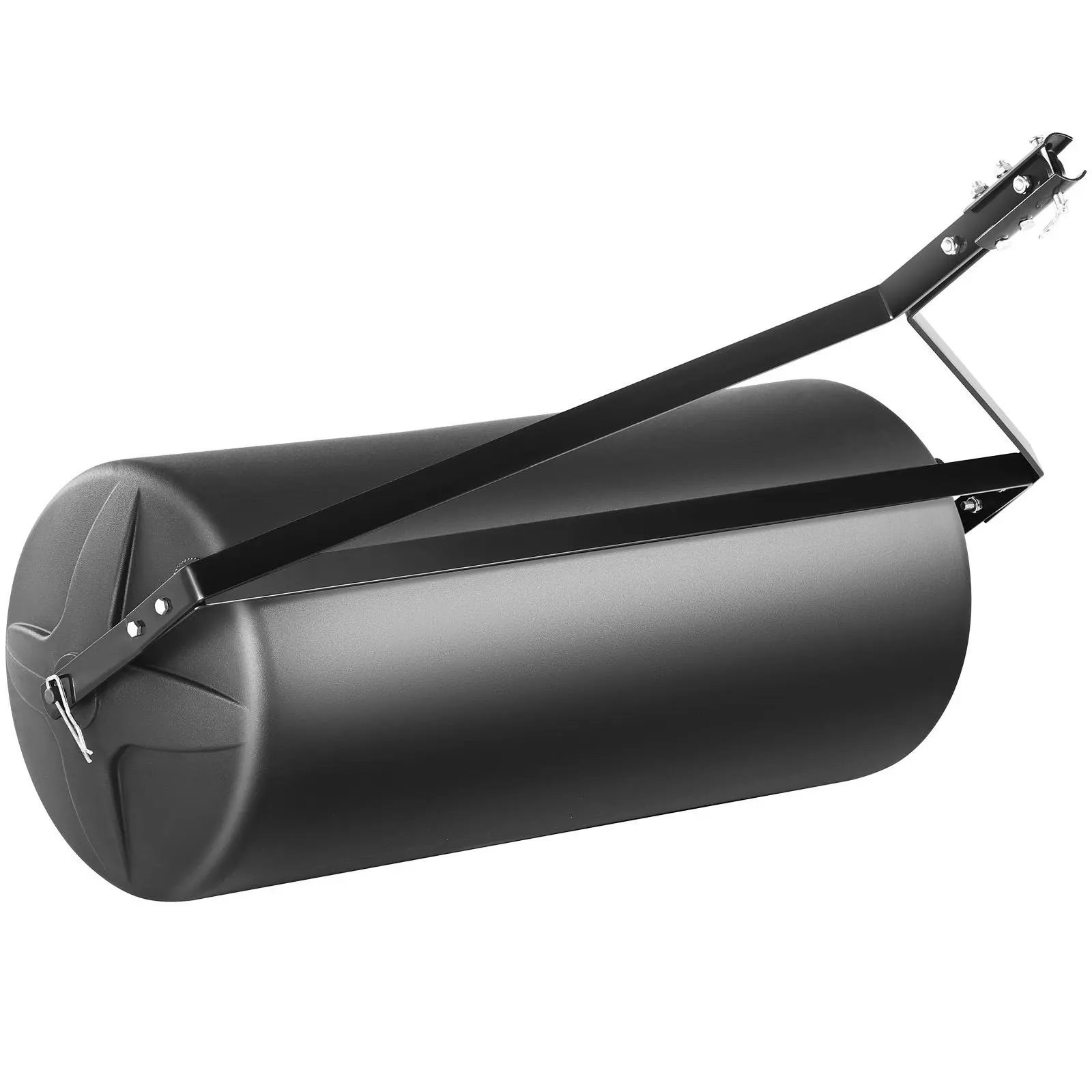 【Backtoschool】VEVOR Tow Behind Lawn Roller, 400lbs Sand/Water Filled Yard Roller, LLDPE Drum and Steel Frame Sod Roller with Easy-turn Plug, Tow Behind a Tractor or ATV for Lawn, Garden, Farm, Park, Black