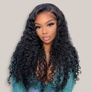 NuLook Hair 13x4 Transparent Lace Front Water Wave Wig Pre-Bleached Knots 180% Density Brazilian Human Hair with Natural Hairline for Women's Fashion #wigtok #Blackgirl #SpringFreshness#Mother's Day Deals For You