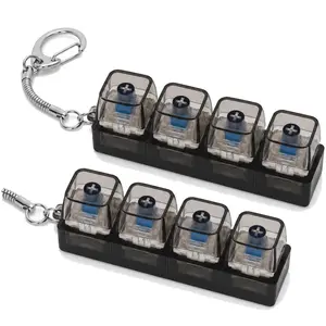 Clicky Keyboard Button Fidget Toy, Portable Decompression Keychain Gift