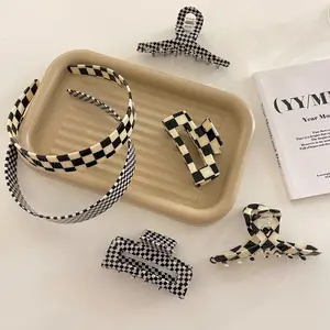 Black and White Checkerboard Hair Accessories