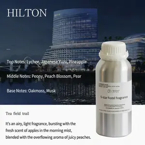 Hilton Luxury Hotel-Inspired Scent Oil 500ml Concentrated Aroma for Home & Office Diffusers Clean Elegant Long-Lasting Fragrance