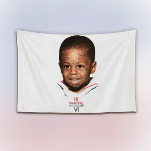 Tha Carter VI Album Tapestry, Vintage Hip-Hop Legend Wall Hanging Decor, Retro Rap Music Art Banner, Bedroom Studio Wall Art, Gift for Fans