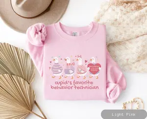 RBT Valentine’s Sweatshirt, Cupid’s Favorite Registered Behavior Technician Shirt, Silly Goose ABA Therapist Crewneck, Funny RBT Valentine Gift, ABA Apparel
