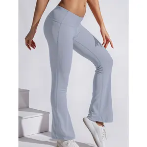 ay Stretch Elastic Waistband, Abdominal Control Lightweight Fitness  Suitable for , Running, , and Outdoor Training - Four Seasons Comfortable, High-Waist Flare bootcut pant no  front  seam  leggings women  gym  outfits  control  stitch sport yoga