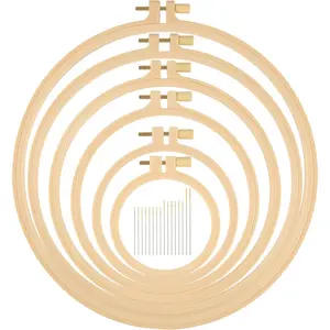 6 count Embroidery Hoop 6 Size, Round Plastic Cross Stitch Hoop with 16  (3.6In to 10.7 in), Small Embroidery Hoop, Cross Stitch Hoops and Frames, Suitable for Embroidery, Craft Sewing
