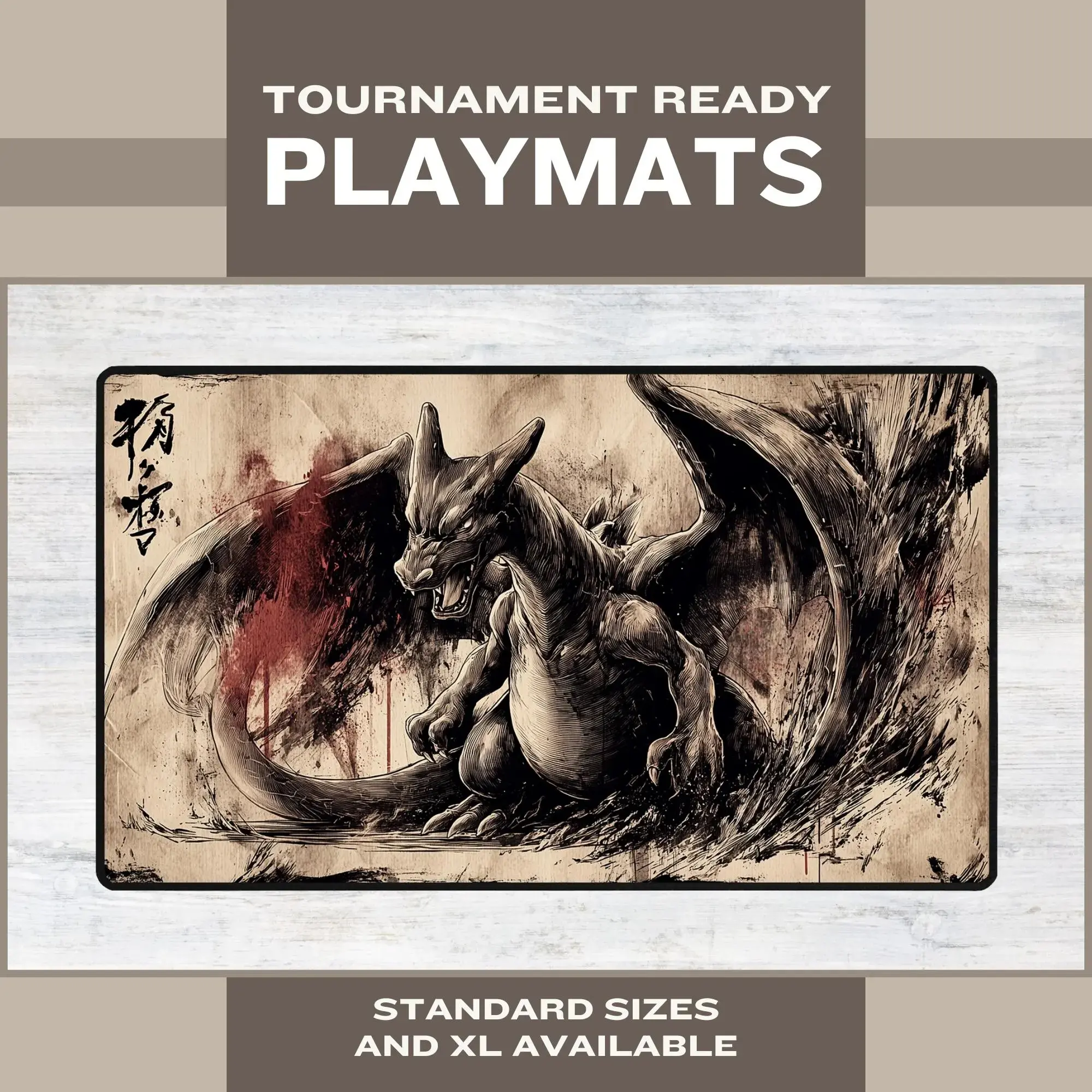 CCharizardd TCG Playmat for MTG, Riftbound | Tournament Gaming Mat, anime deskmat