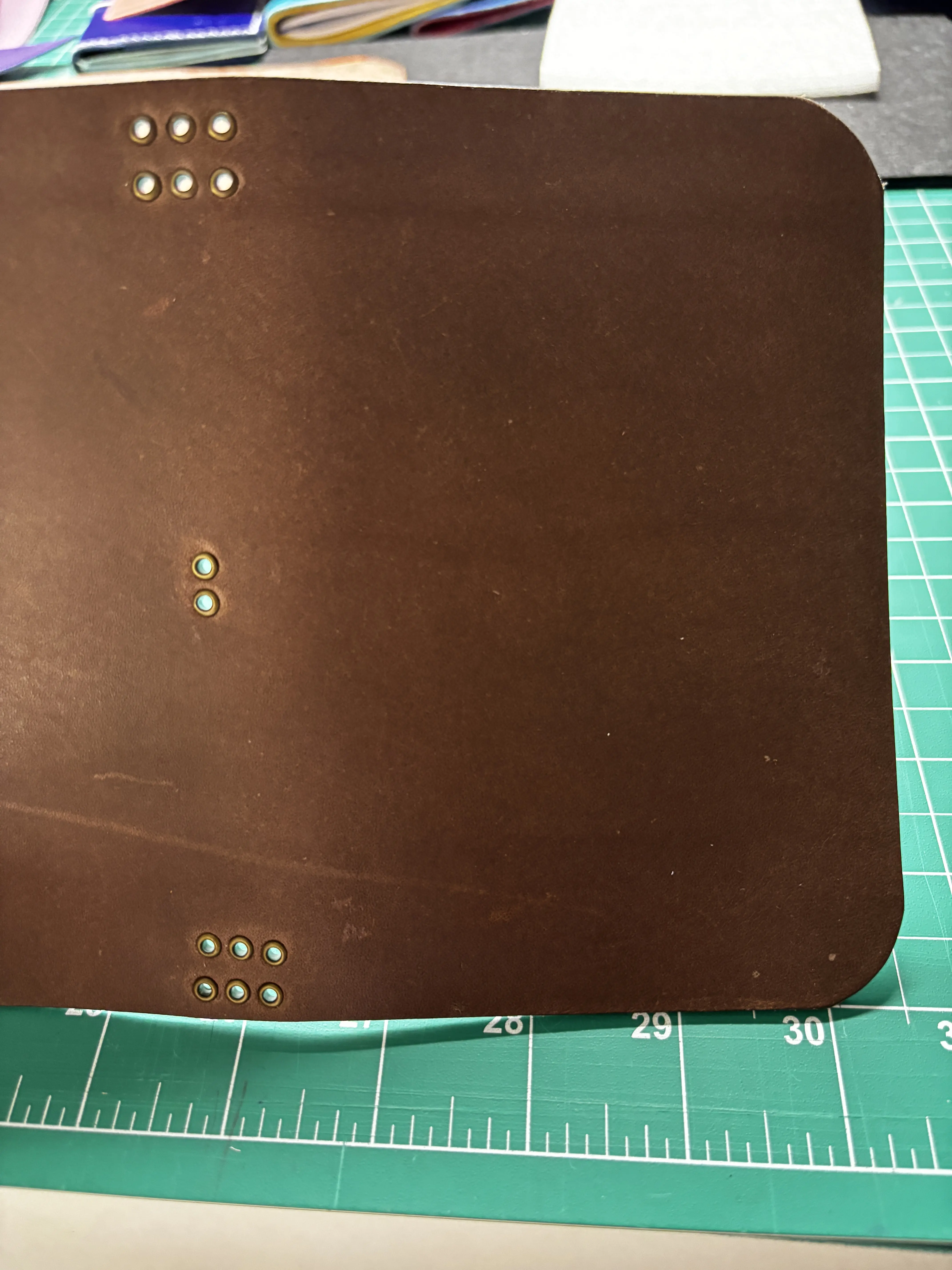 A6 - (Tannery Brand) Chocolate (Stamp)Leather Journal Wrap -See images