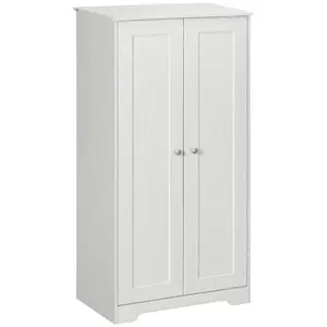 Dreamzon HOMCOM Kitchen Pantry Storage Cabinet, Freestanding Kitchen Cupboard with 2 Doors, Adjustable Shelves for Dining Room, White