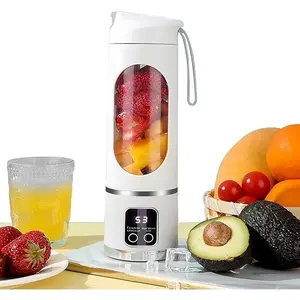 Digital Multimode Juicer Blender with Smart LED Display, Leak-Proof Portable Personal Smoothie Maker for Shakes, Protein Drinks & Baby Food, Compact USB Rechargeable Fruit Mixer for Home, Office & Travel, Healthy Diet Lemon Juicer, Father’s Day Gift