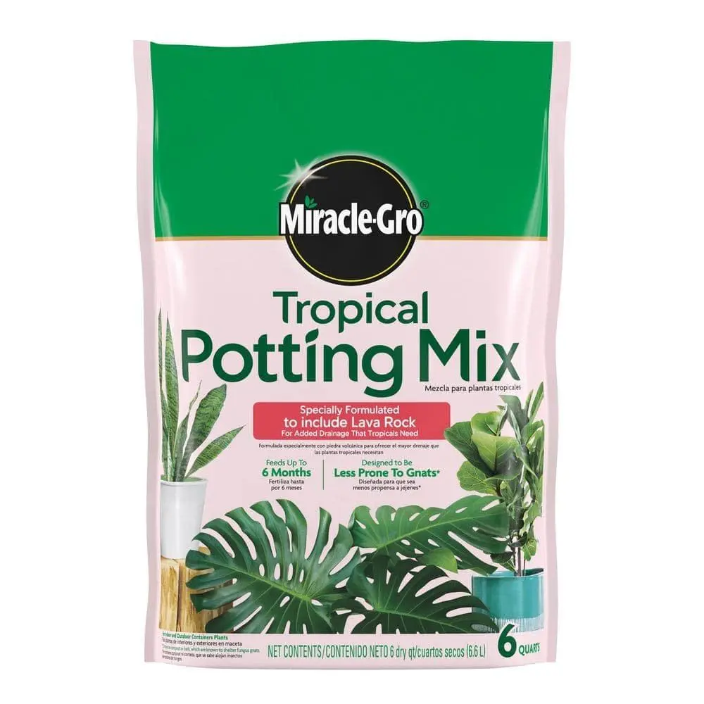Tropical Potting Soil Mix - 6 Qt. for Gardening with Nutrient-Rich Ingredients