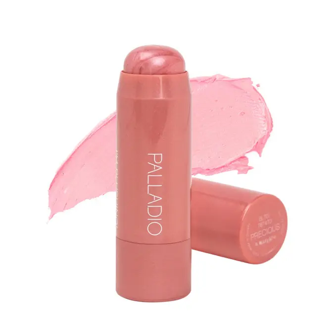 Palladio I'm Blushing 2-in-1 Cheek and Lip Tint, Buildable Lightweight Cream Blush, Sheer Multi Stick Hydrating formula, All day wear, Easy Application, Shimmery, Blends Perfectly onto Skin, Precious