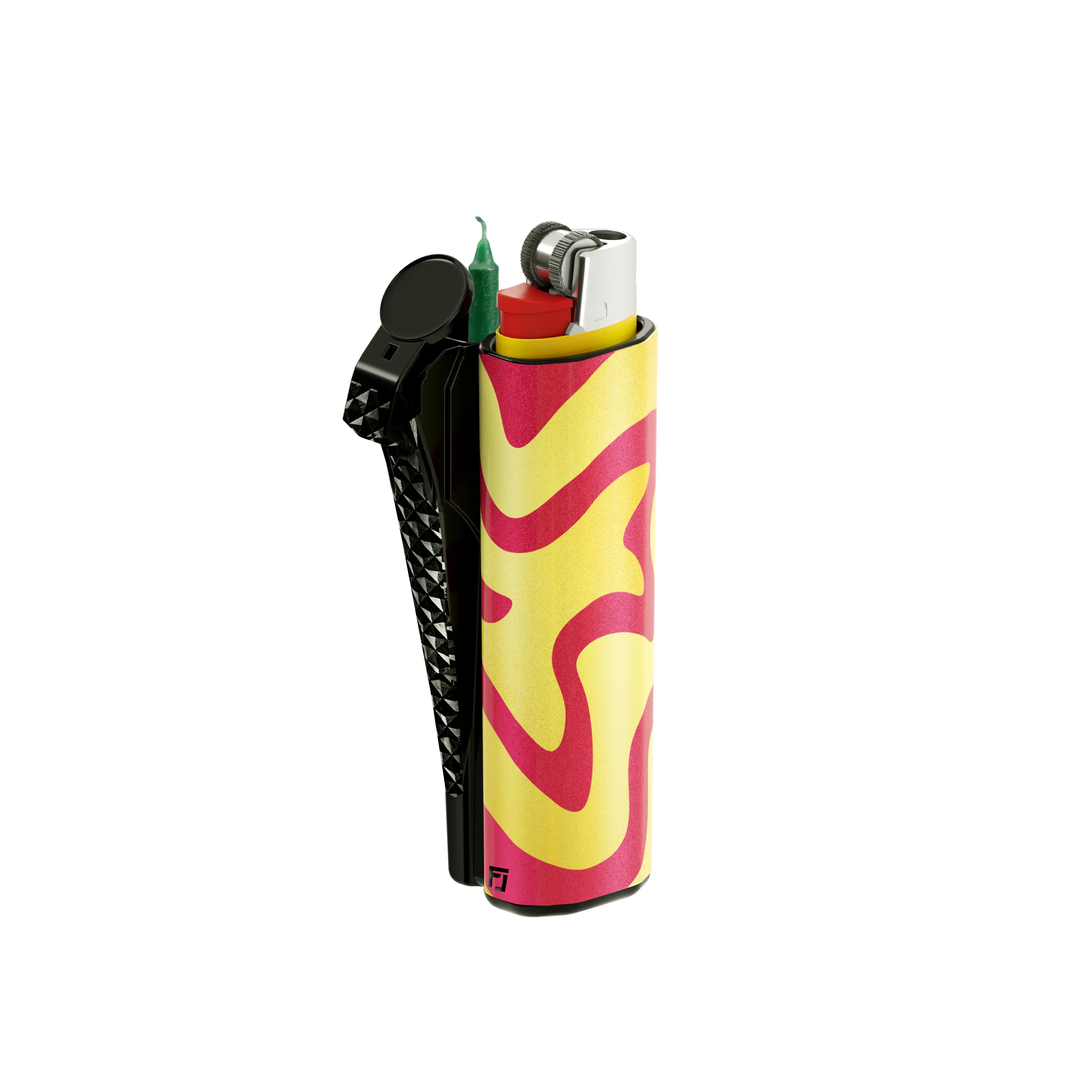 Retro Plastic Lighter Cover - Multifunctional Fatty Jacket Lava Lamp Compact Lighter Case with Stainless Steel Accents, Lightweight Outdoor Accessory for Camping, Everyday Carry, Ideal Gift