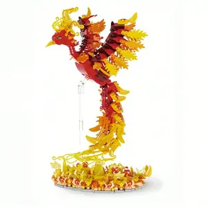 Premium Phoenix/fire Phoenix Model Building Set, Building Block Model, Plastic Building Blocks, Complex Multicolor Abs Plastic, Perfect for Living Room Desk Decor, Holiday Gift