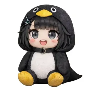 Cute Penguin Administrator Plush Toy Funny Gugu Gaga Stuffed Doll Game Peripheral Plushie Birthday Gift
