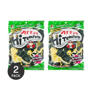 TAO KAE NOI Original Seaweed Snacks - Thai Tempura Flavor, 40g x 2 Packs | Healthy & Crunchy Snack
