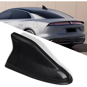 1 PC Car Shark Fin Antenna, Smooth Lines No Punching Installation Design Signal Reception Decorative Antenna, Modification and Replacement Accessories, Suitable for Most Car Models (Black)