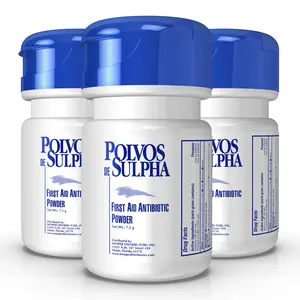 Menper Polvos De Sulpha Powder For Wounds, Pain Relief & Healing, 7.5g, 3-Pack