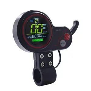 LH100 Electric Bike LCD Screen Waterproof Speedometer with Mode Button & Gear Display for Enhanced Visibility and Durability Waterproof Electric Bike Controller Connector fat tire ebike