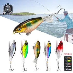 [FreeShip] 5/10 Count/Box Whopper Plopper, Top Floating Swimming Catfish Bait & Trout Lures Bass Fishing Lures, Box Packed Long Throw Fishing Lure, Outdoor Fishing Accessorise, Fishing Equipment, Fishing Lure Bait