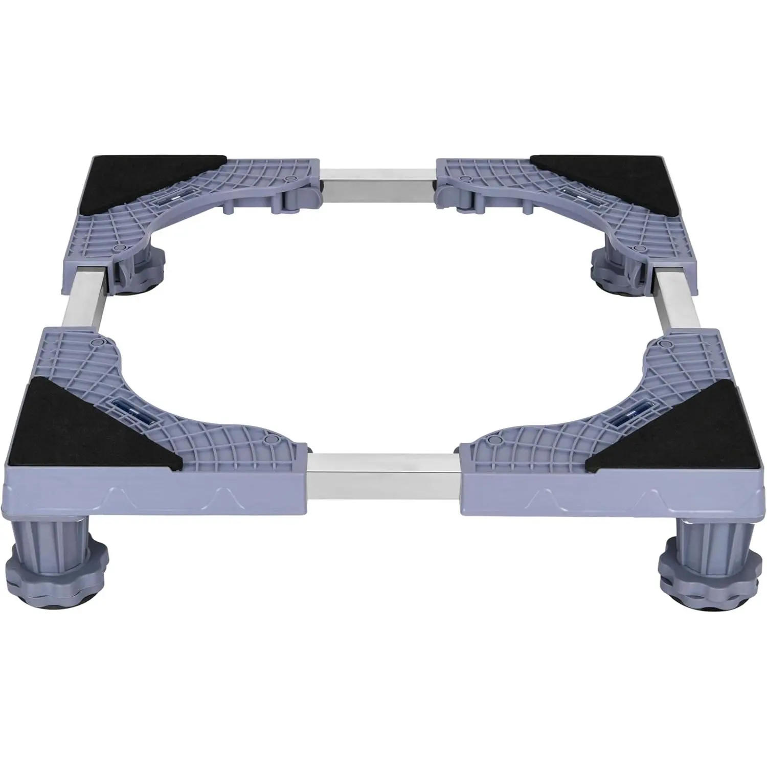Mini Fridge Stand Adjustable Furniture Mover Mobile Roller Multi-Functional Base for Washing Machine Dryer Refrigerator Laundry Pedestal 4 Strong Grey Feet