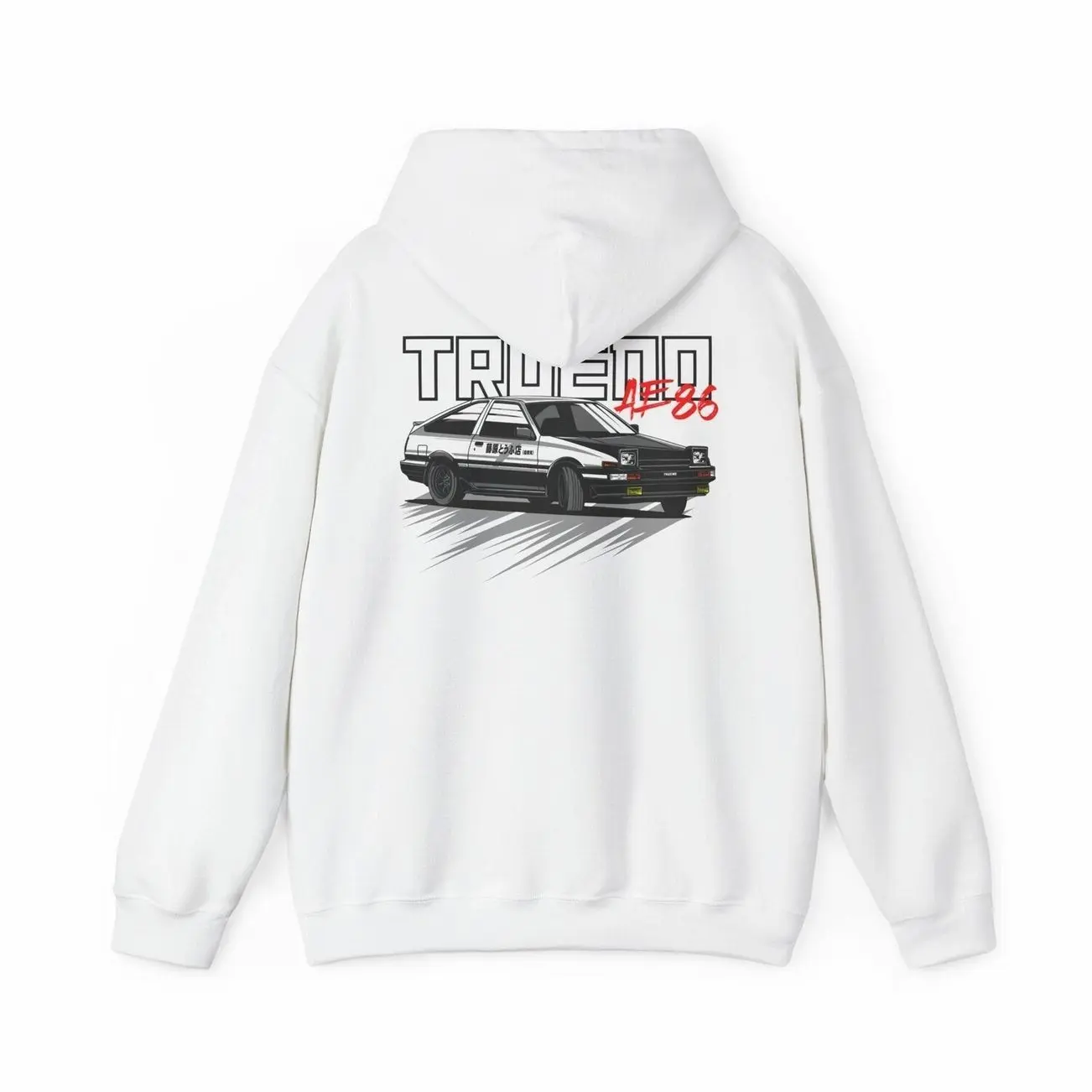 AE86 Trueno Hoodie, Initial D JDM Pullover Sweatshirt T-Shirt 2 Sided, Gift for Car Lovers