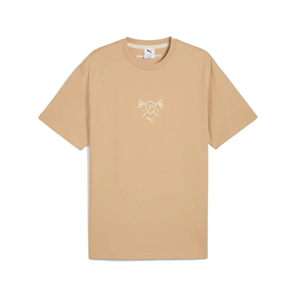 PUMA Mens Porsche Legacy Lifestyle Graphic Crew Neck Short Sleeve Casual Tops Casual - Brown