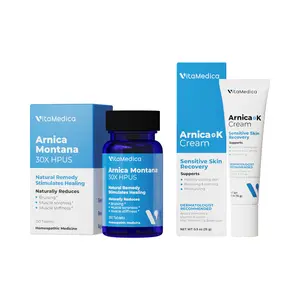 Arnica Montana 30X HPUS Tablets (150) + Arnica Montana Plus Vitamin K Cream - Natural Supplement