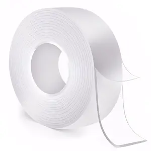 Double Sided Tape Heavy Duty(9.85FT), Nano Double Sided Adhesive Tape, Clear Mounting Tape Picture Hanging