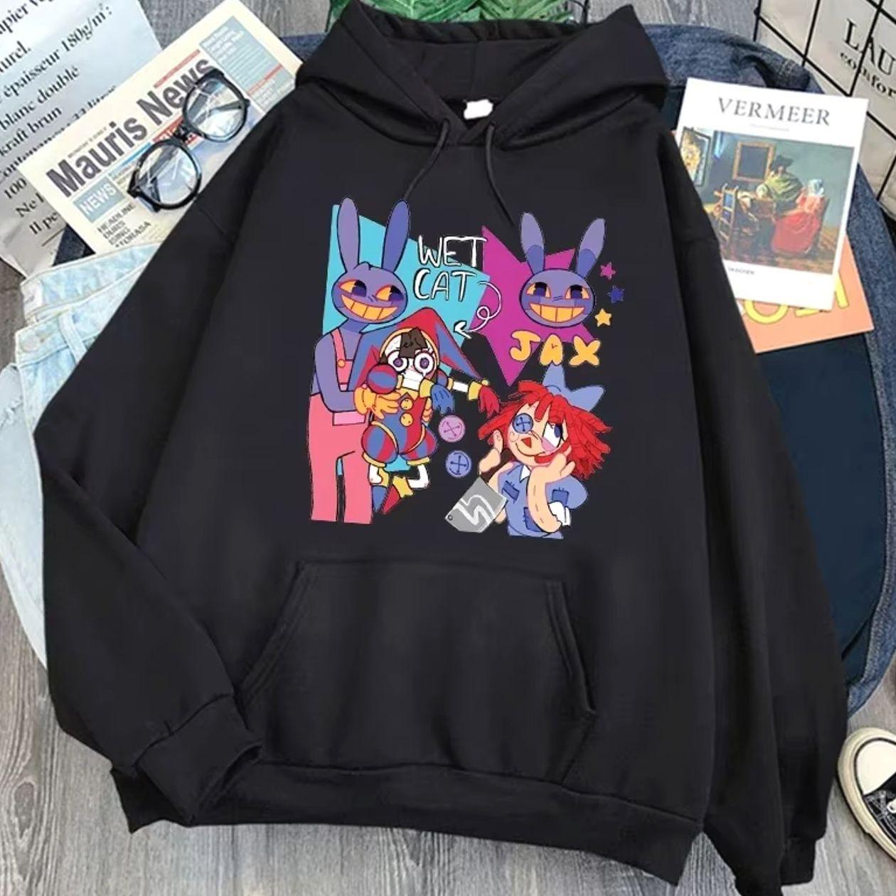 Jax The Amazing Digital Circus Hoodie Fashion Long Sleeve Kawaii Unisex Autumn Winter Vintage Sweatshirts Casual Y2K Top Tees