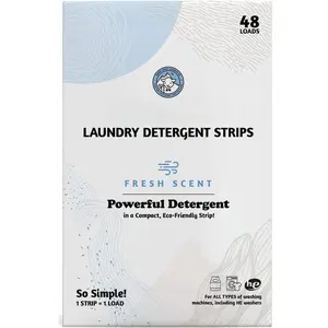 Laundry Strips - 48 Loads - Detergent Strips for   -  & Plastic Free -  for , Travel & Camping -  Scent