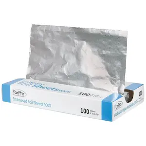 Embossed Foil Sheets 900S, Aluminum Foil, Pop-Up Dispenser, for Hair Color Application and Highlighting Services, Food Safe, 9” W x 10.75” L, 100-Count