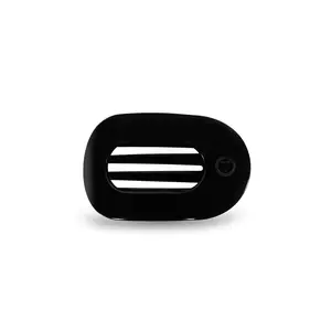 Teleties Jet Black Medium Flat Round Hair Clip