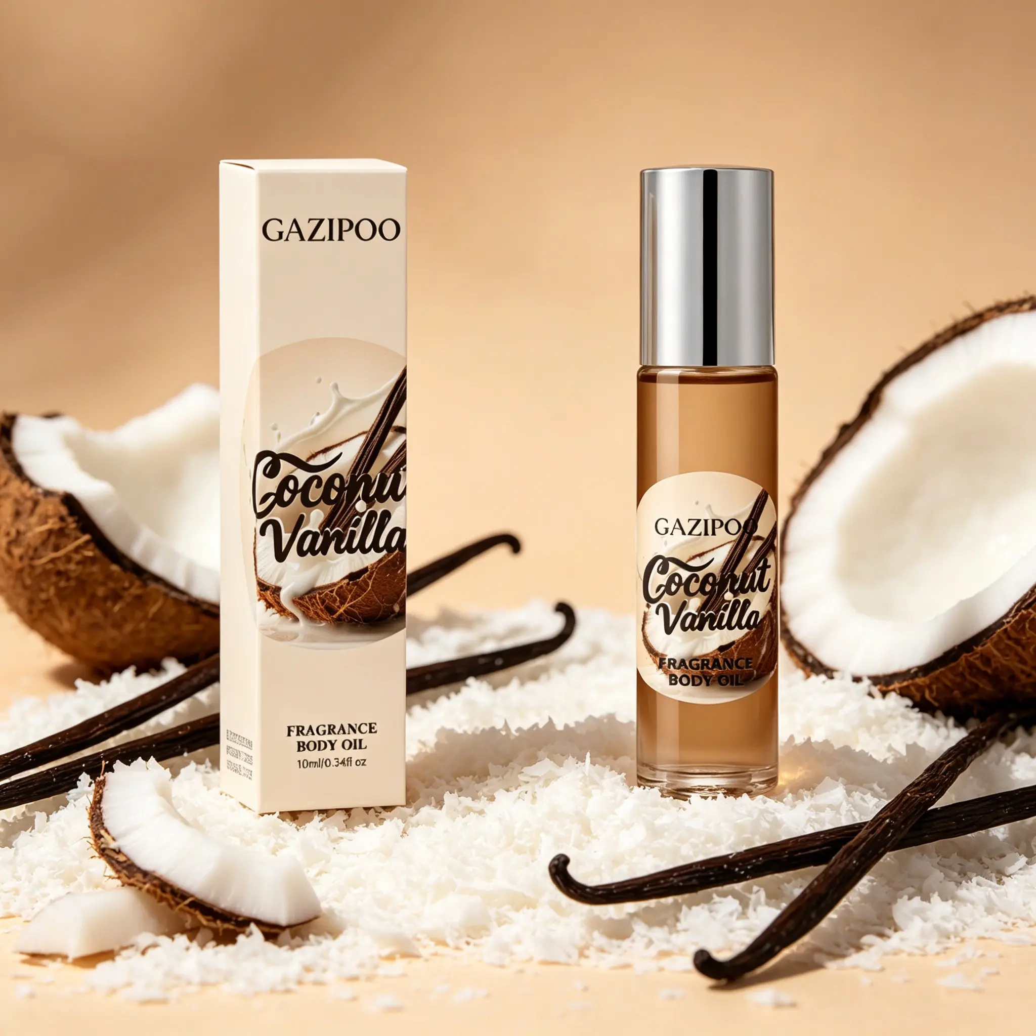 Coconut Vanilla Gavarry Rollerball Perfume Oil, Fresh Long-Lasting Natural Scent, Fruity Vanilla, Student Coconut Vanilla Fragrance, Women's Perfume, Fragrance Oils, Fruit Fragrances, Scented Fragrance