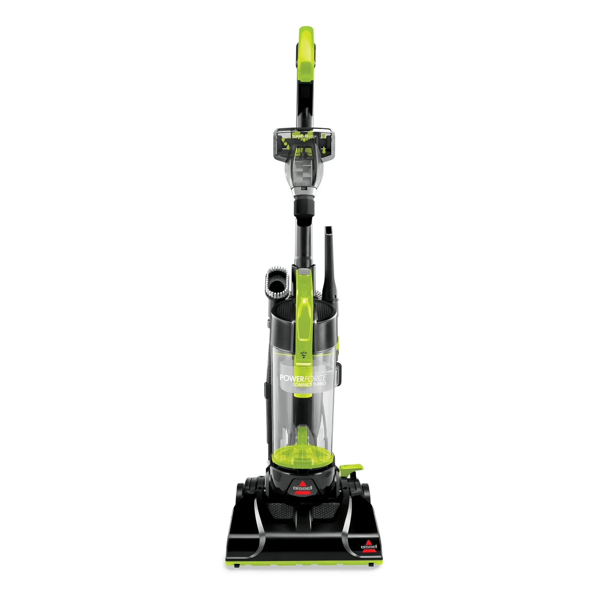 PowerForce Compact Turbo Bagless Upright Vacuum Cleaner 2690 | Powerful Multi-Cyclonic Suction, Lightweight Carpet & Hard Floor Cleaner with High Reach Wand, Green & Black